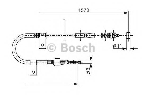 PEX 41632 Трос, стоянкова гальмівна система