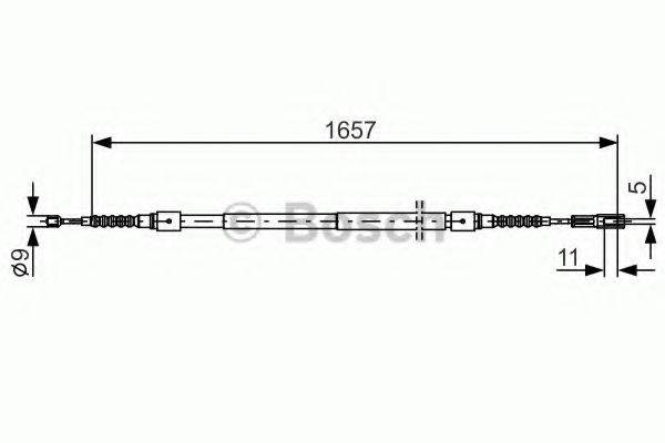PEX 41.290 Трос, стоянкова гальмівна система