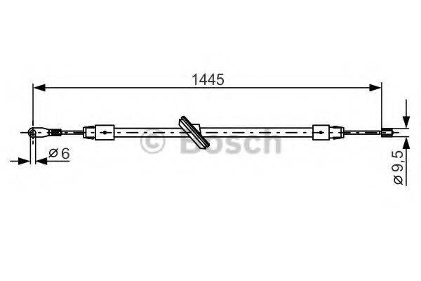 MERCEDES-BENZ 1634200385 Трос, стоянкова гальмівна система