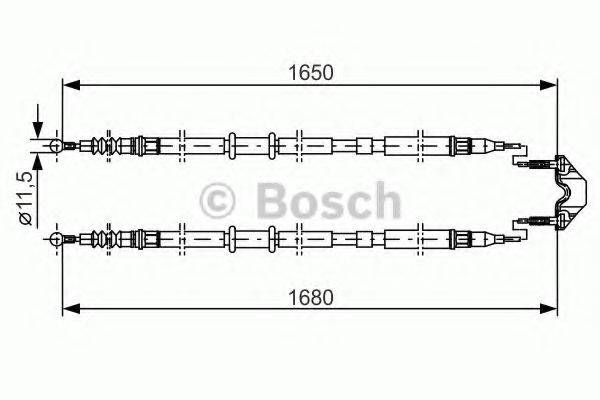 LUCAS ELECTRICAL GCH 2517 Трос, стоянкова гальмівна система