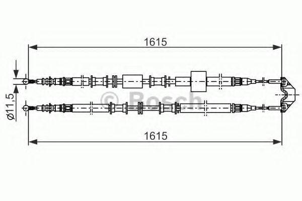 BOSCH BC769 Трос, стоянкова гальмівна система