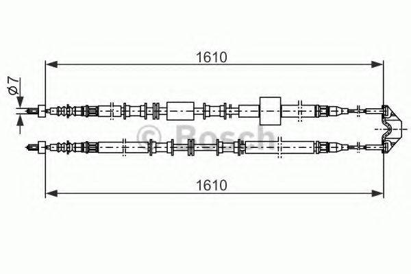 BOSCH BC770 Трос, стоянкова гальмівна система