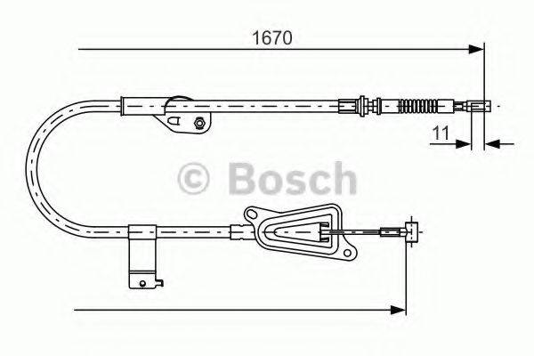 BOSCH BC777 Трос, стоянкова гальмівна система