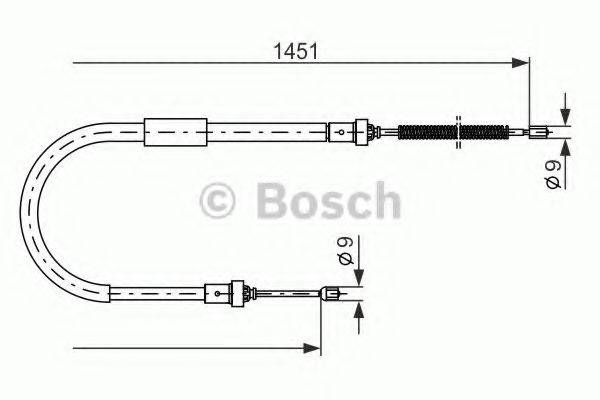 BOSCH BC800 Трос, стоянкова гальмівна система