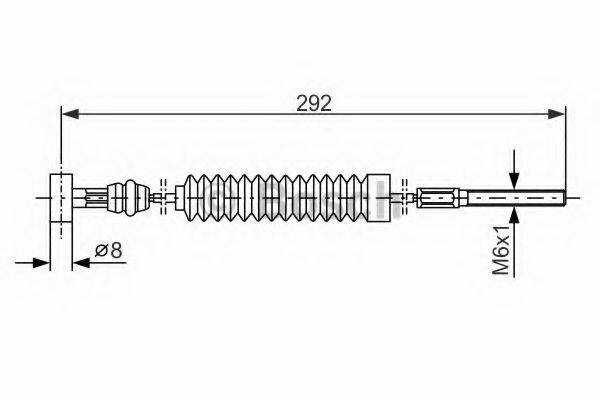 LUCAS ELECTRICAL GCH 2185 Трос, стоянкова гальмівна система