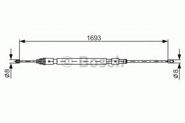 LUCAS ELECTRICAL GCH 2541 Трос, стоянкова гальмівна система