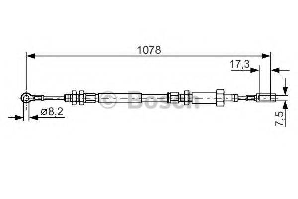 LUCAS ELECTRICAL GCH3024 Трос, стоянкова гальмівна система