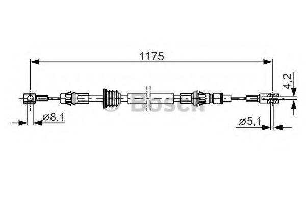 LUCAS ELECTRICAL GCH 1747 Трос, стоянкова гальмівна система