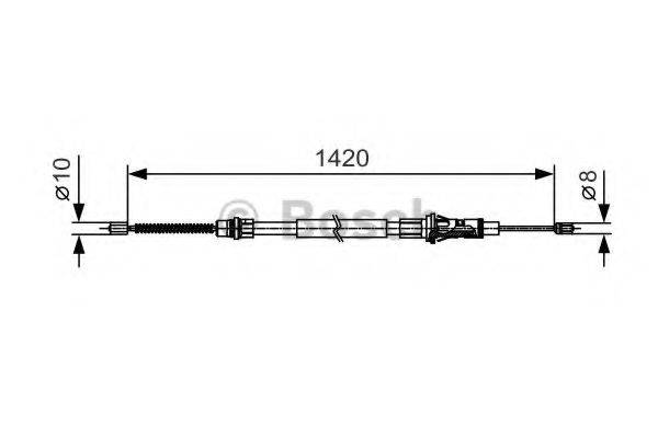 LUCAS ELECTRICAL GCH 1748 Трос, стоянкова гальмівна система