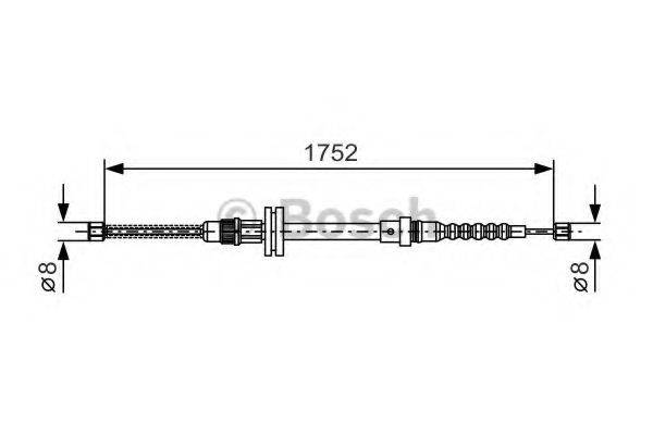LUCAS ELECTRICAL GCH 1729 Трос, стоянкова гальмівна система