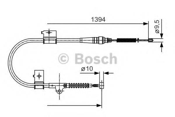 HERTH+BUSS JAKOPARTS J17608 Трос, стоянкова гальмівна система