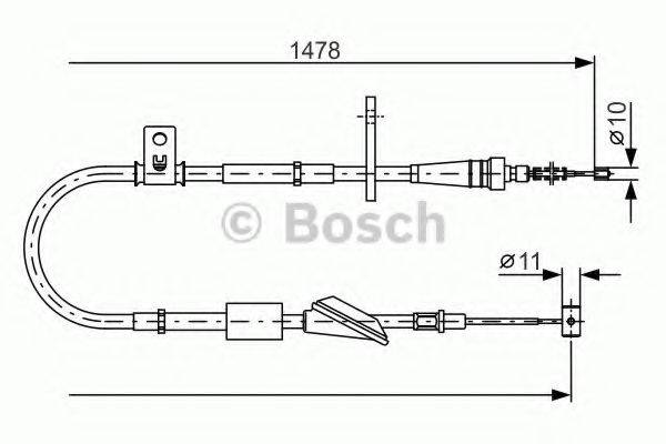 BOSCH BC990 Трос, стоянкова гальмівна система