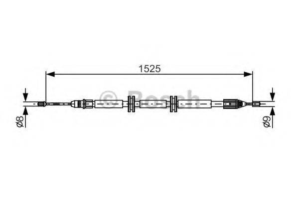 LUCAS ELECTRICAL GCH487 Трос, стоянкова гальмівна система