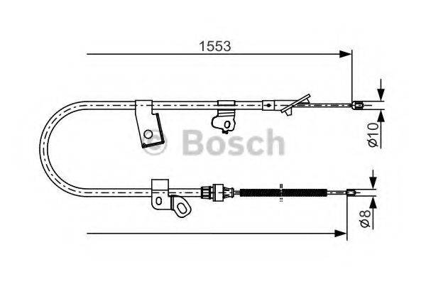 LUCAS ELECTRICAL GCH501 Трос, стоянкова гальмівна система