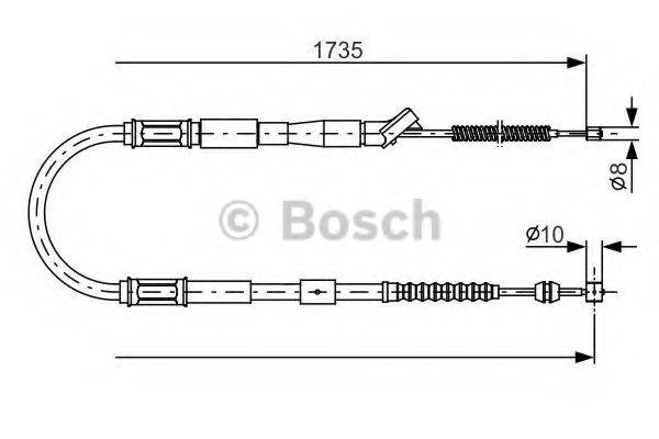LUCAS ELECTRICAL GCH 2250 Трос, стоянкова гальмівна система