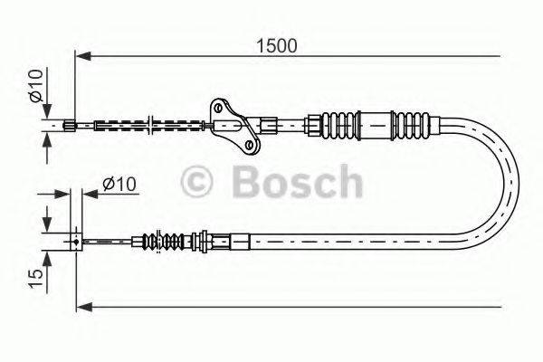 OPEL 522425 Трос, стоянкова гальмівна система