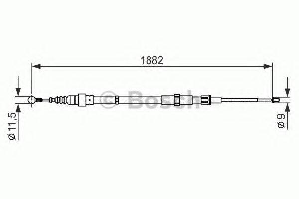 BOSCH BC1087 Трос, стоянкова гальмівна система
