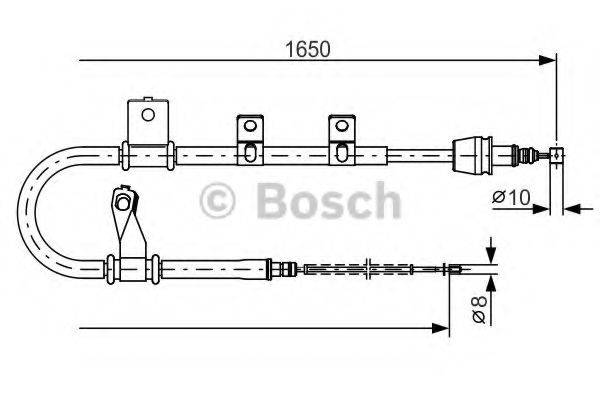 HYUNDAI 5977017510 Трос, стоянкова гальмівна система