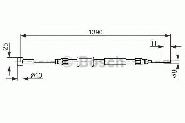 LUCAS ELECTRICAL GCH483 Трос, стоянкова гальмівна система