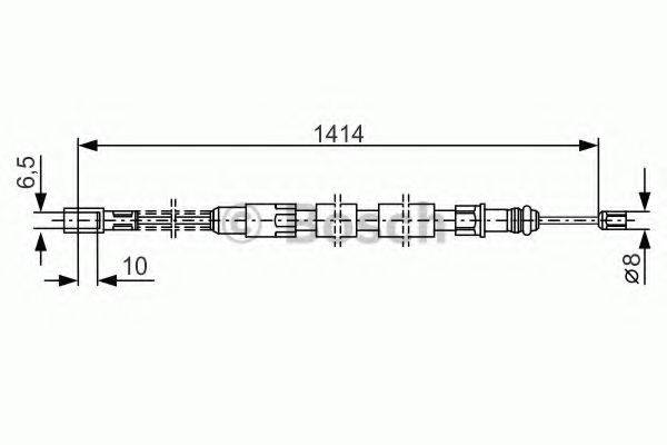 BENDIX 432723B Трос, стоянкова гальмівна система