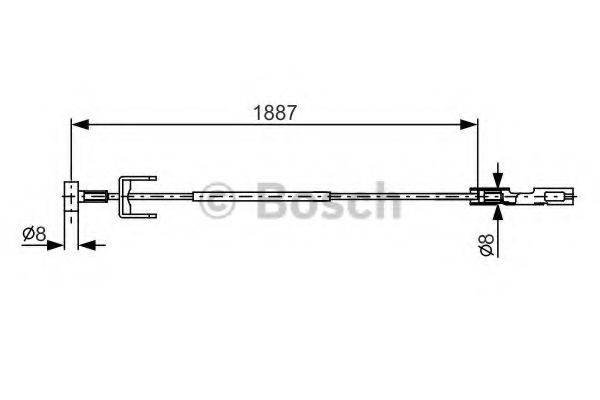 BOSCH BC1176 Трос, стоянкова гальмівна система