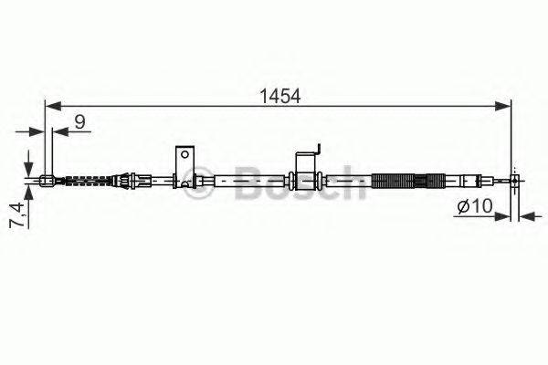 VAUXHALL 96625954 Трос, стоянкова гальмівна система