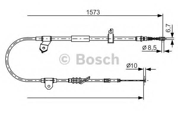TOYOTA 4643017091 Трос, стоянкова гальмівна система