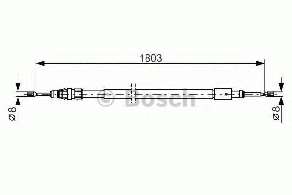 CITROEN 9671815180 Трос, стоянкова гальмівна система
