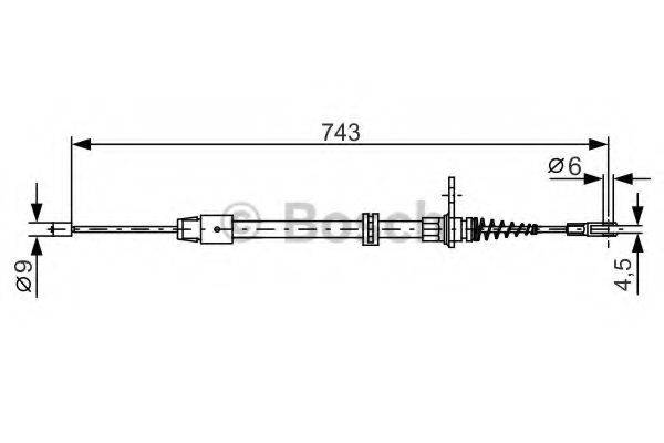 BOSCH BC1213 Трос, стоянкова гальмівна система