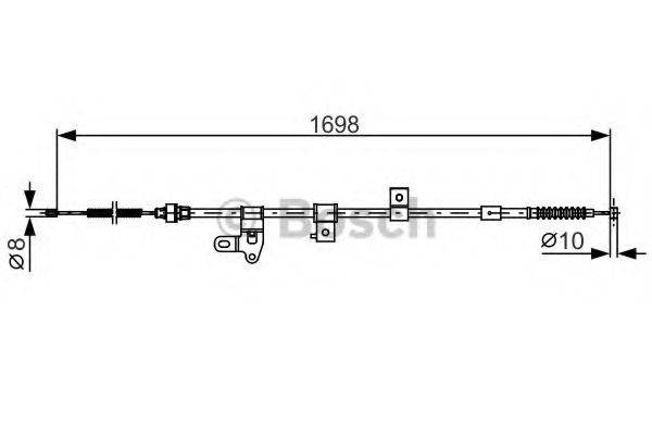 TOYOTA 46410 74010 Трос, стоянкова гальмівна система