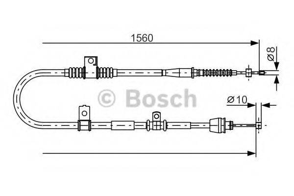 BOSCH BC1244 Трос, стоянкова гальмівна система
