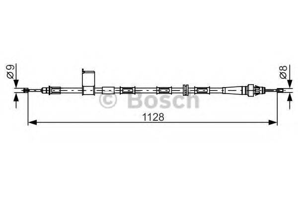 JEEP 52128118AC Трос, стоянкова гальмівна система