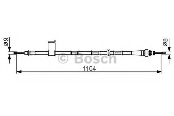 JEEP 52128119AC Трос, стоянкова гальмівна система