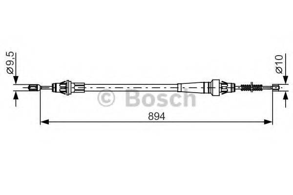 JEEP 52128073 Трос, стоянкова гальмівна система