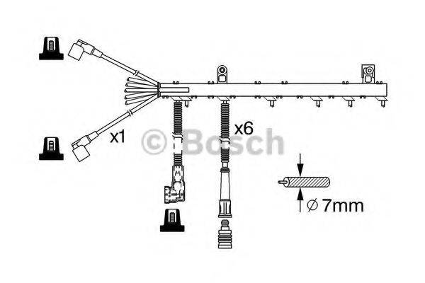 BMW 12121742888 Комплект дротів запалювання