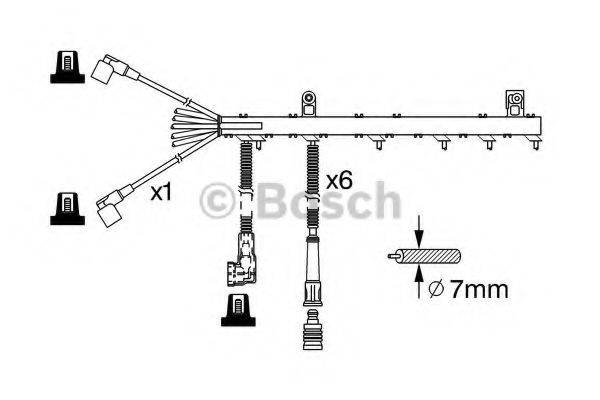 BOSCH B 364 Комплект дротів запалювання