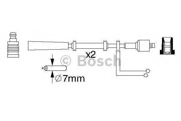 BOSCH B 080 Комплект дротів запалювання