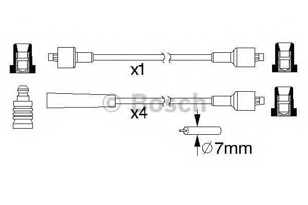 BOSCH B 088 Комплект дротів запалювання