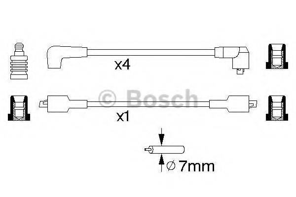 BOSCH B 095 Комплект дротів запалювання