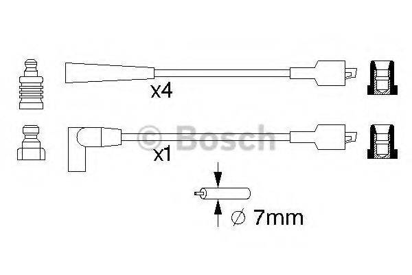 BOSCH B 101 Комплект дротів запалювання