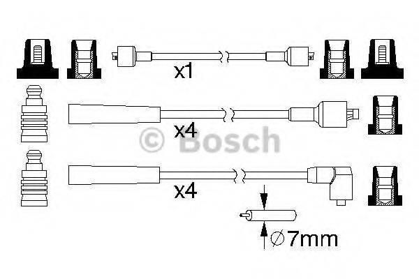 BOSCH B 103 Комплект дротів запалювання