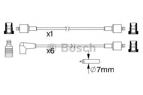 BOSCH B 191 Комплект дротів запалювання