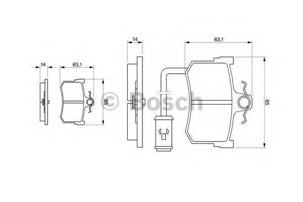 BOSCH 20 091 Комплект гальмівних колодок, дискове гальмо