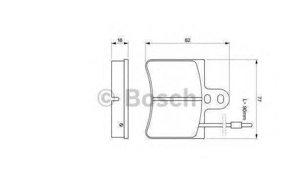 BOSCH 20 288 Комплект гальмівних колодок, дискове гальмо