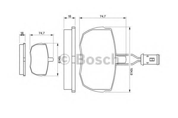 BOSCH 20 359 Комплект гальмівних колодок, дискове гальмо