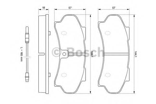 BOSCH 20 366 Комплект гальмівних колодок, дискове гальмо