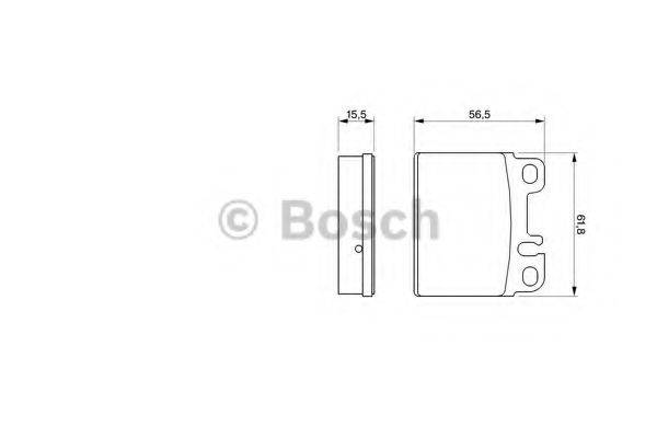 BOSCH 21 027 Комплект гальмівних колодок, дискове гальмо