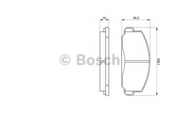 BOSCH 20 535 Комплект гальмівних колодок, дискове гальмо