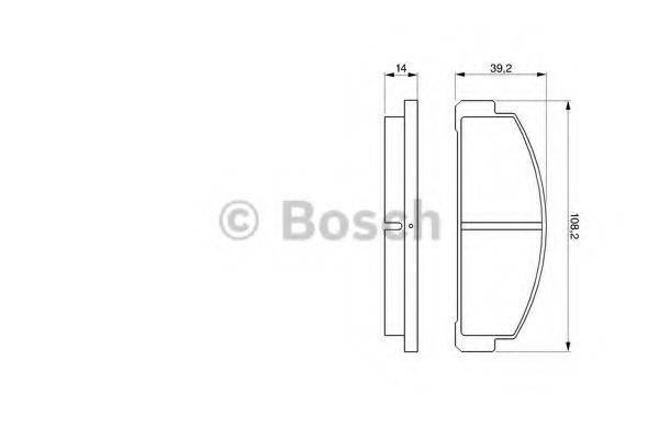 BOSCH 20 564 Комплект гальмівних колодок, дискове гальмо