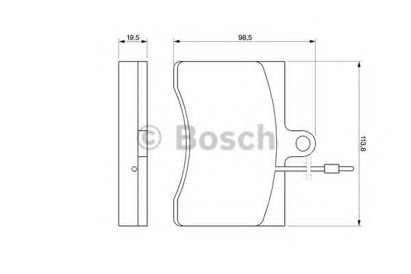 BOSCH 20 655 Комплект гальмівних колодок, дискове гальмо